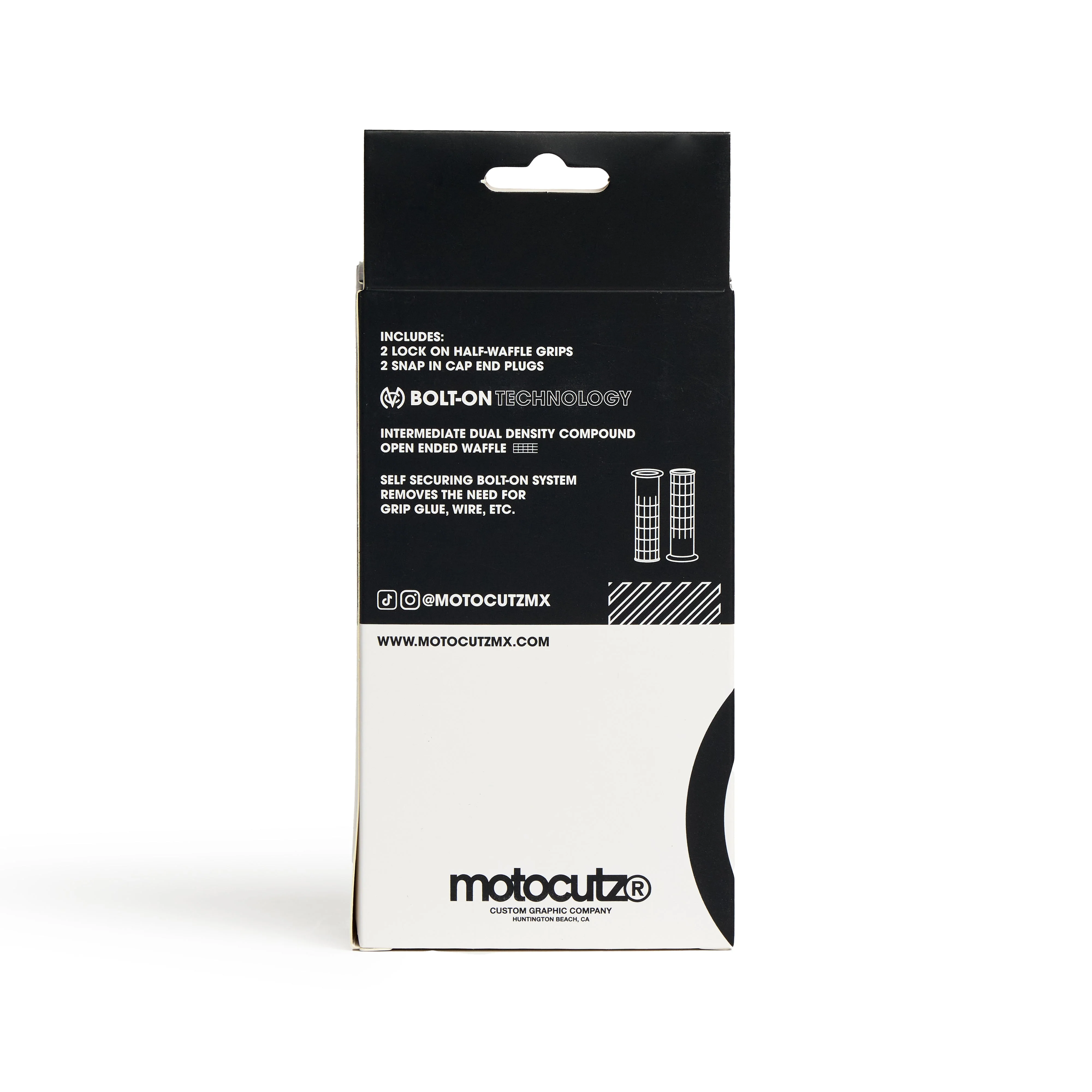 Mid Flange Bolt-On Grips Black - Image 3